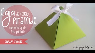 Cómo hacer caja pirámide para regalo [upl. by Gnihc]