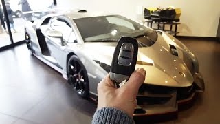 Lamborghini Veneno Indepth Exterior and Interior Tour w Cold Start [upl. by Atiras]