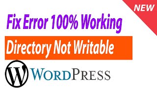 Wordpress plugin not installing and updating  No directory exist or is writable [upl. by Claire]