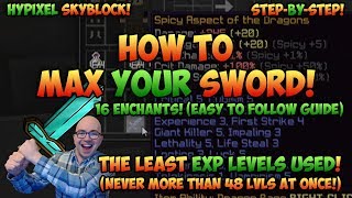 How to Perfectly Enchant Sword for Beginner Players  Hypixel Skyblock [upl. by Eleda]