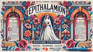 Epithalamion  Notes Summary Analysis [upl. by Serrell691]