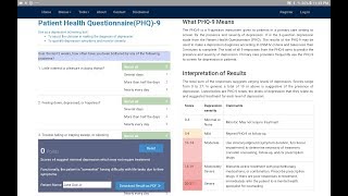 Depression Screening Tool PHQ9 [upl. by Naivat429]