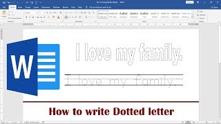 How to write Dotted letter or Trace letter [upl. by Ainosal660]