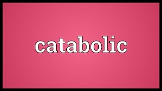 Catabolic Meaning [upl. by Ydnys]