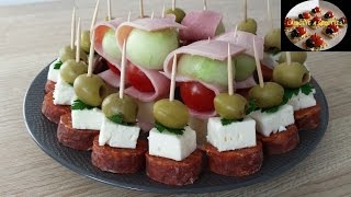 1 Brochettes apéritives Rapide et facile  APERITIF DINATOIRE  LA BOITE A RECETTES [upl. by Pylle]