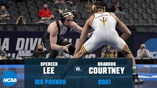 Spencer Lee vs Brandon Courtney 2021 NCAA Title 125 lbs [upl. by Ydnew508]