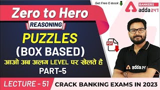 Puzzles  Box Based Puzzle P5  Reasoning  Adda247 Banking Classes  Lec 46 [upl. by Noremac]