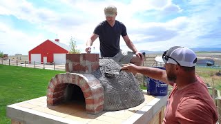 EPIC stepbystep DIY Pizza Oven Build [upl. by Eynenihc]