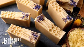 AnneMarie Makes Honeycomb Soap  7 Beeswax Soap Palm Free  Bramble Berry [upl. by Nacul]