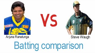 Arjuna Ranatunga VS Steve Waugh Batting Comparison ODI and Test [upl. by Lieberman]