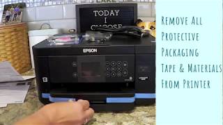 Epson XP5100 Small In One Printer Scanner Copier Unboxing amp Setup [upl. by Jennee714]