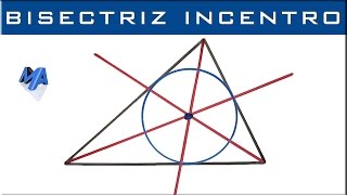 Bisectrices de un triangulo  Incentro [upl. by Cirle206]