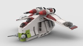 LEGO Star Wars The Complete Saga Video Game  Scaled Down Republic Gunship LAAT Tutorial [upl. by Magee]