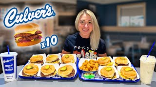 CULVERS DOUBLE DELUXE BUTTER BURGER CHALLENGE [upl. by Georas]