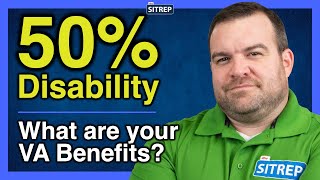 VA Benefits with 50 ServiceConnected Disability  VA Disability  theSITREP [upl. by Wyck166]