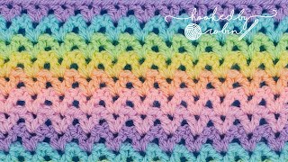 How to Crochet the V Stitch SUPER FAST STITCH [upl. by Etnoj]