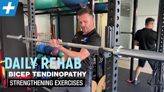 Bicep Tendinopathy Strengthening Exercises  Tim Keeley  Physio REHAB [upl. by Berey]