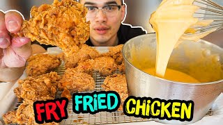 How to properly FRY FRIED CHICKEN [upl. by Enneira97]