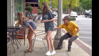 Chair Pulling Prank in Nashville [upl. by Oicnecserc]