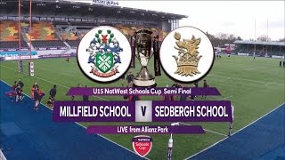 U15s NatWest Schools Cup Semi Final Highlights Millfield v Sedbergh [upl. by Harwilll]