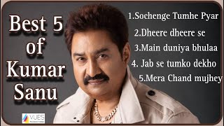 Kumar Sanu 90s Superhit Songs Top 5 [upl. by Farron]