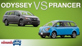 Honda Odyssey vs Tartan Prancer  Edmundscom Minivan Comparison Test [upl. by Samaj]