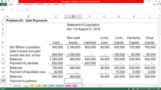 Partnership Liquidation  Installment Method [upl. by Tila771]