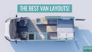 BEST VAN LAYOUTS how to design your van conversion  VAN LIFE BUILD [upl. by Malim]