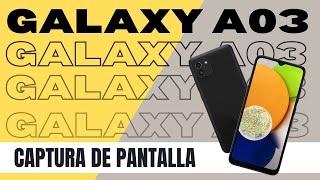 Como hacer una Captura de Pantalla Samsung A03 [upl. by Olympium]