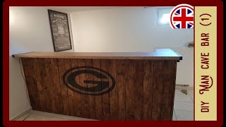 Homemade bar for your Man Cave Part 1  DIY bar [upl. by Lonne608]