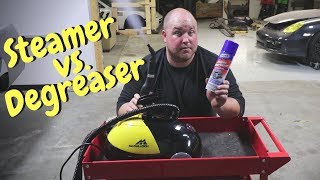 Cleaning Car Parts Steamer vs Engine Degreaser [upl. by Anerahs]