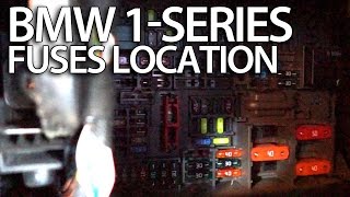 Where are fuses in BMW 1Series E81 E82 E87 E88 fusebox location [upl. by Bonnell]