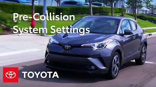 Toyota Safety Sense ™ PreCollision System PCS Settings and Controls  Toyota [upl. by Eiramacissej]