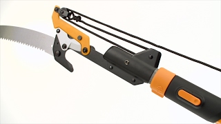 How to use the Fiskars® PowerLever® Extendable Pole Saw amp Pruner 7–14 [upl. by Irved]