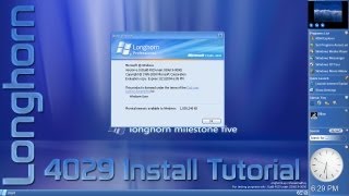 Microsoft Longhorn Build 4029 Install Tutorial [upl. by Idel]