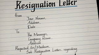 Resignation Letter Writing How to Write a Resignation LetterMASTER HANDWRITING [upl. by Anilegna560]