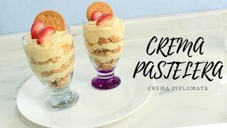 Cómo hacer Crema Pastelera y Crema Diplomata [upl. by Kester]