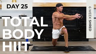 Day 25 45 Min ULTIMATE FULL BODY Dumbbell HIIT Workout  6WS1 [upl. by Enelyw]