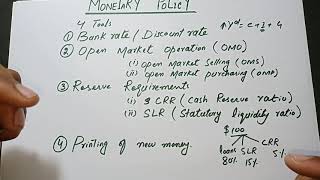 MONETARY POLICY AND TOOLS OF MONETARY POLICY in URDU HINDI [upl. by Zaneski]