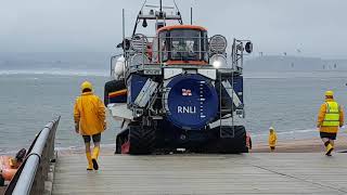 Exmouth RNLI Lifeboat Launch 260818 [upl. by Spatola]