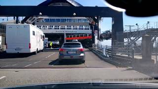 Driving onto Helsingor to Helsingborg Ferry [upl. by Leinto623]