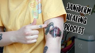 How To Heal Tattoos With Saniderm  Day By Day Process [upl. by Daphna]