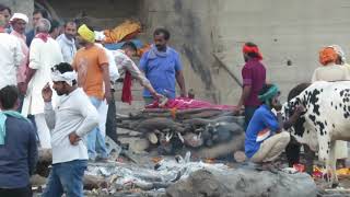 Cremations on the Ganges River in Varanasi India [upl. by Atikaj]