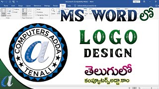 How to Logo Design in MsWord in Telugu  Step by Step  computersaddacom [upl. by Aelahs]