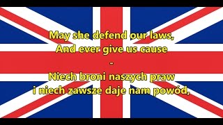 Hymn Wielkiej Brytanii  Anthem of UK ENPL tekst [upl. by Mannos252]