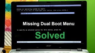 How to Fix Missing Dual Boot menu Windows 1087 [upl. by Inessa]