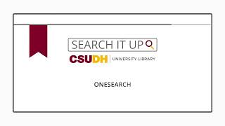 OneSearch [upl. by Ennairod]