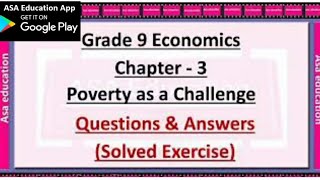 Ch 3 Poverty as a Challenge Economics Grade 9 CBSE Solved Exercise with Hindi explanation [upl. by Aniv]