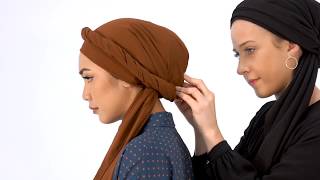 60 Second Hijab Tutorial  SideTie Turban  INAYAH [upl. by Alyose972]