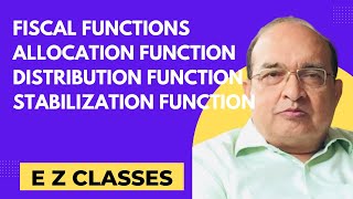 Fiscal Functions  Allocation function  Distribution function Stabilization function  HINDI [upl. by Baggett102]